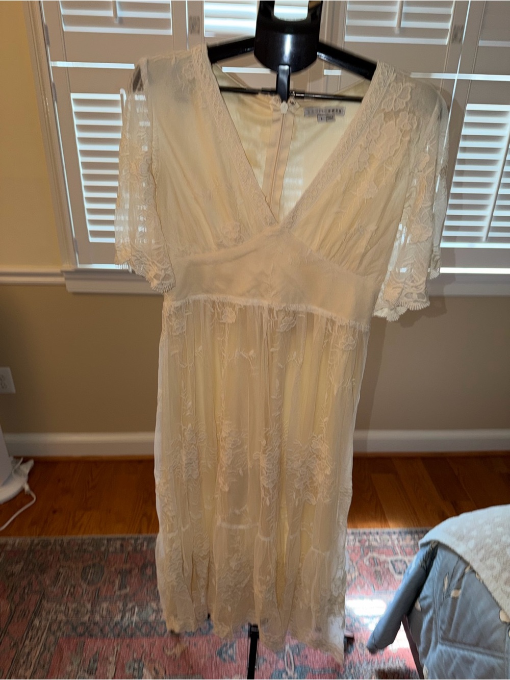 Baltic Born Ivory Lace Midi Dress